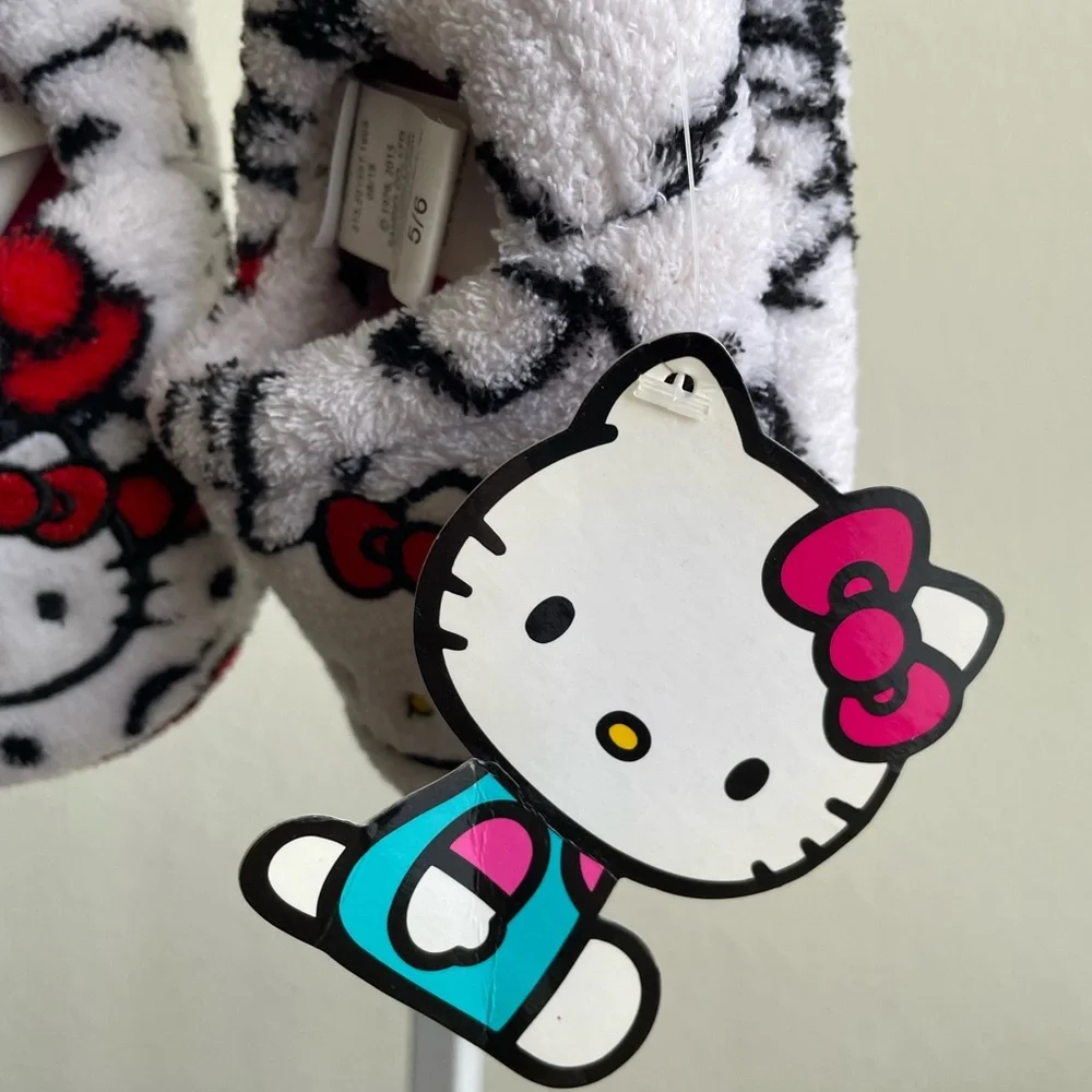 Hello Kitty Cozy Fuzzy Slippers for kids.
